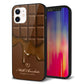iPhone 12 強化ガラス＆TPUスマホケース ガラプリ【536 板チョコ-ハート】