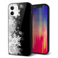 iPhone 12 強化ガラス＆TPUスマホケース ガラプリ【603 白銀と闇】