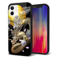 iPhone 12 強化ガラス＆TPUスマホケース ガラプリ【1003 月と龍】