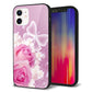 iPhone 12 強化ガラス＆TPUスマホケース ガラプリ【1166 ローズロマンス】