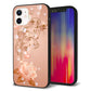 iPhone 12 強化ガラス＆TPUスマホケース ガラプリ【1178 ラブリーローズ】