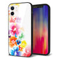 iPhone 12 強化ガラス＆TPUスマホケース ガラプリ【1209 光と花】
