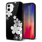 iPhone 12 強化ガラス＆TPUスマホケース ガラプリ【1334 桜のフレーム】