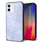 iPhone 12 強化ガラス＆TPUスマホケース ガラプリ【1341 かくれハート（ブルー）】