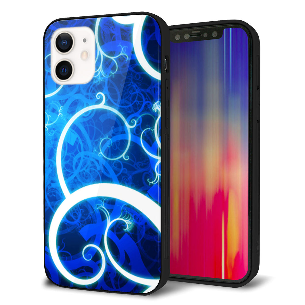 iPhone 12 強化ガラス＆TPUスマホケース ガラプリ【EK850 神秘の草】