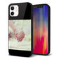 iPhone 12 強化ガラス＆TPUスマホケース ガラプリ【KM875 カップル】