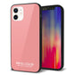 iPhone 12 強化ガラス＆TPUスマホケース ガラプリ【KM902 パステルカラー(パステルレッド)】
