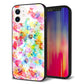 iPhone 12 強化ガラス＆TPUスマホケース ガラプリ【SC876 リバティプリント プレスドフラワー（ホワイト）】