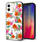 iPhone 12 強化ガラス＆TPUスマホケース ガラプリ【SC884 ハワイアンアロハレトロ（ホワイト）】