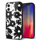 iPhone 12 強化ガラス＆TPUスマホケース ガラプリ【SC916 花柄モノトーン 05】