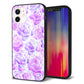 iPhone 12 強化ガラス＆TPUスマホケース ガラプリ【SC929 ローズ パープル】