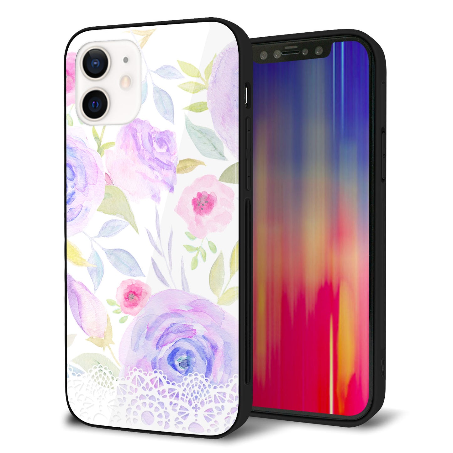 iPhone 12 強化ガラス＆TPUスマホケース ガラプリ【SC946 ドゥ・パフューム４】