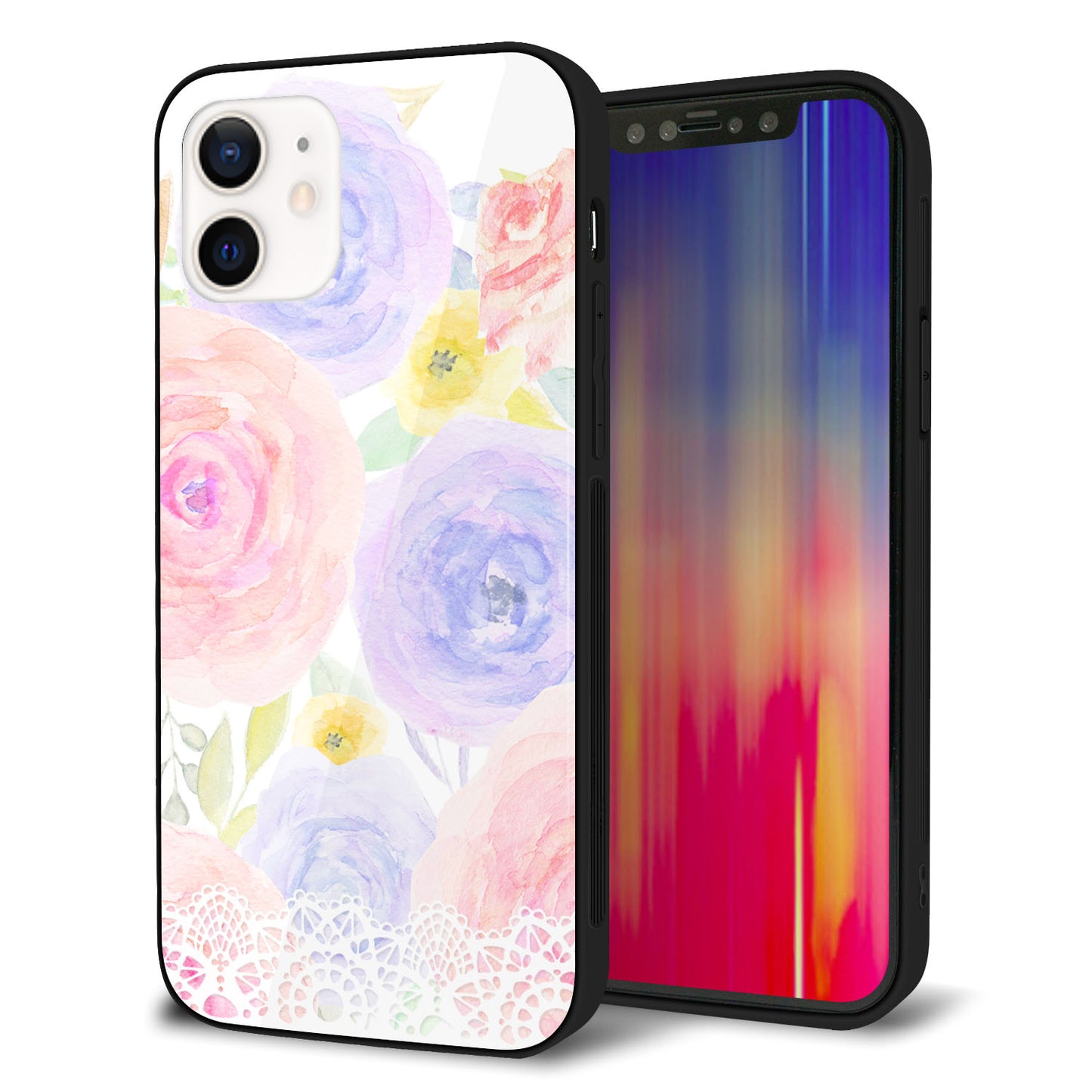 iPhone 12 強化ガラス＆TPUスマホケース ガラプリ【SC947 ドゥ・パフューム５】