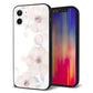 iPhone 12 強化ガラス＆TPUスマホケース ガラプリ【SC948 ドゥ・フルール（ホワイト）】