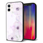 iPhone 12 強化ガラス＆TPUスマホケース ガラプリ【SC950 ドゥ・フルール（パウダーバイオレット）】