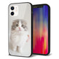 iPhone 12 強化ガラス＆TPUスマホケース ガラプリ【VA803 まっていますネコ】