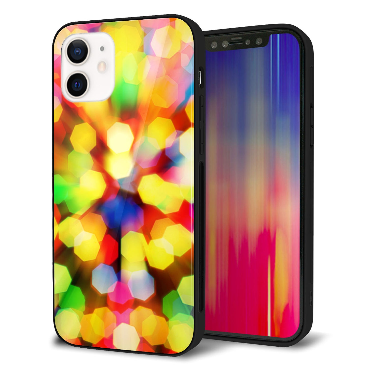 iPhone 12 強化ガラス＆TPUスマホケース ガラプリ【VA874 未来へのワープ】