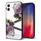 iPhone 12 強化ガラス＆TPUスマホケース ガラプリ【YI888 フラワー９】