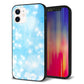 iPhone 12 強化ガラス＆TPUスマホケース ガラプリ【YJ289 デザインブルー】