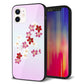 iPhone 12 強化ガラス＆TPUスマホケース ガラプリ【YJ320 桜 和】