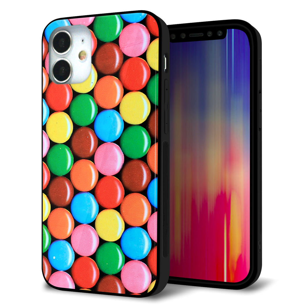 iPhone 12 mini 強化ガラス＆TPUスマホケース ガラプリ【448 マーブルチョコ】