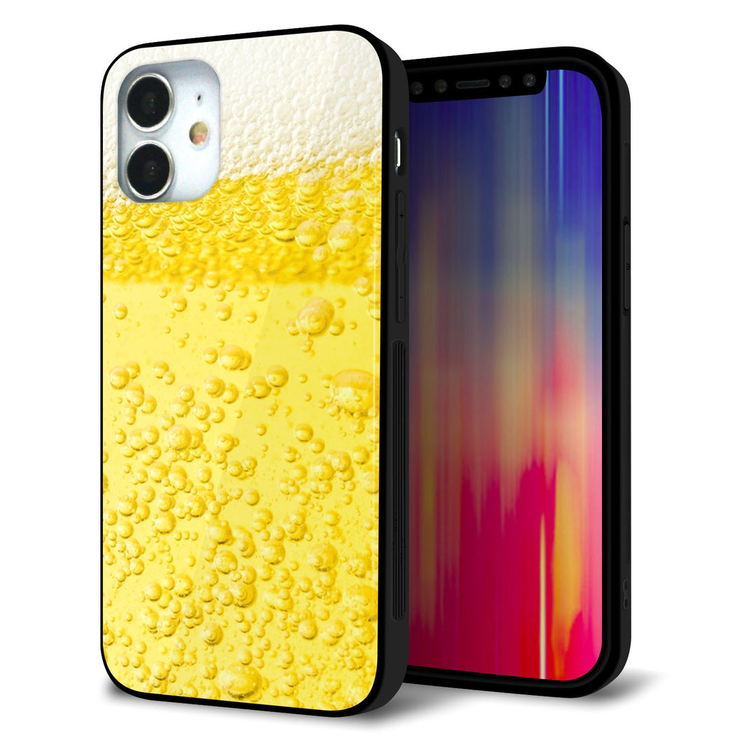 iPhone 12 mini 強化ガラス＆TPUスマホケース ガラプリ【450 生ビール】