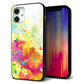 iPhone 12 mini 強化ガラス＆TPUスマホケース ガラプリ【647 ハイビスカスと蝶】