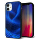 iPhone 12 mini 強化ガラス＆TPUスマホケース ガラプリ【1302 ワープブルー】