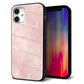 iPhone 12 mini 強化ガラス＆TPUスマホケース ガラプリ【1340 かくれハート（桜色）】