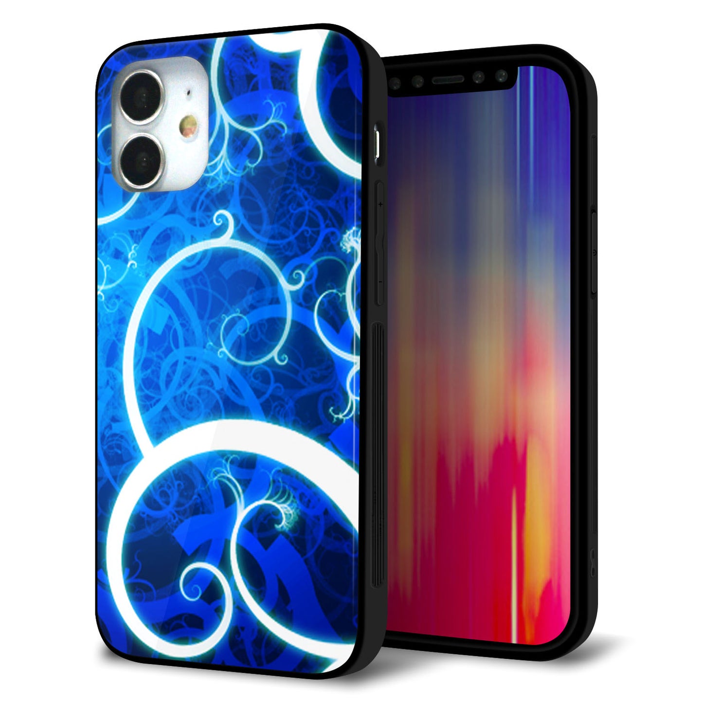 iPhone 12 mini 強化ガラス＆TPUスマホケース ガラプリ【EK850 神秘の草】