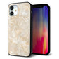 iPhone 12 mini 強化ガラス＆TPUスマホケース ガラプリ【KM872 大理石パール】