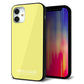 iPhone 12 mini 強化ガラス＆TPUスマホケース ガラプリ【KM897 パステルカラー(パステルイエロー)】