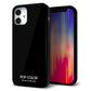 iPhone 12 mini 強化ガラス＆TPUスマホケース ガラプリ【KM911 ポップカラー(ブラック)】