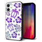 iPhone 12 mini 強化ガラス＆TPUスマホケース ガラプリ【SC878 ハワイアンアロハホヌ（パープル）】