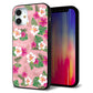 iPhone 12 mini 強化ガラス＆TPUスマホケース ガラプリ【SC882 ハワイアンアロハレトロ（ピンク）】