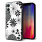 iPhone 12 mini 強化ガラス＆TPUスマホケース ガラプリ【SC912 花柄モノトーン 01】
