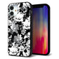 iPhone 12 mini 強化ガラス＆TPUスマホケース ガラプリ【SC913 花柄モノトーン 02】