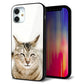 iPhone 12 mini 強化ガラス＆TPUスマホケース ガラプリ【VA801 笑福ねこ】
