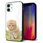 iPhone 12 mini 強化ガラス＆TPUスマホケース ガラプリ【VA802 ネコこっそり】