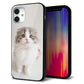 iPhone 12 mini 強化ガラス＆TPUスマホケース ガラプリ【VA803 まっていますネコ】