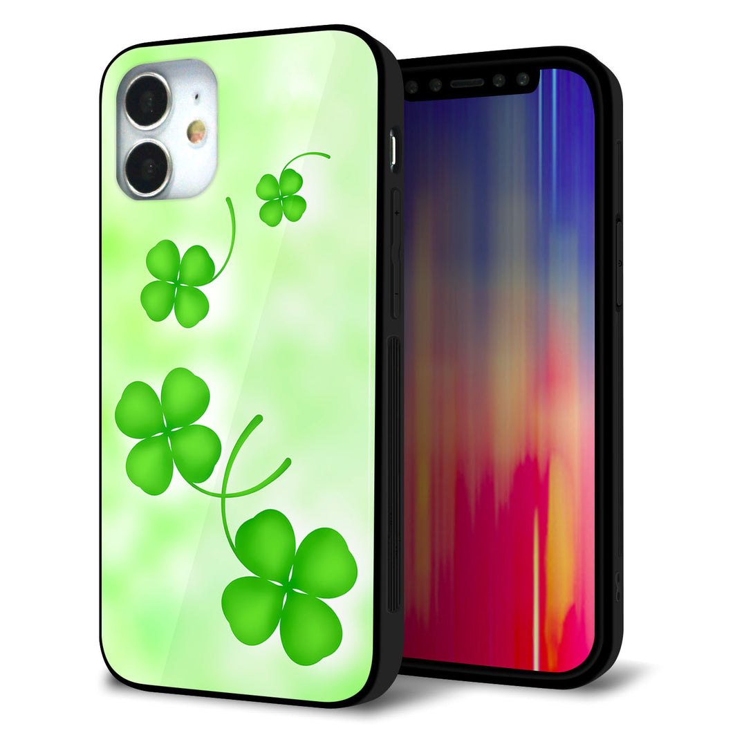 iPhone 12 mini 強化ガラス＆TPUスマホケース ガラプリ【VA819 まいおりる幸運】