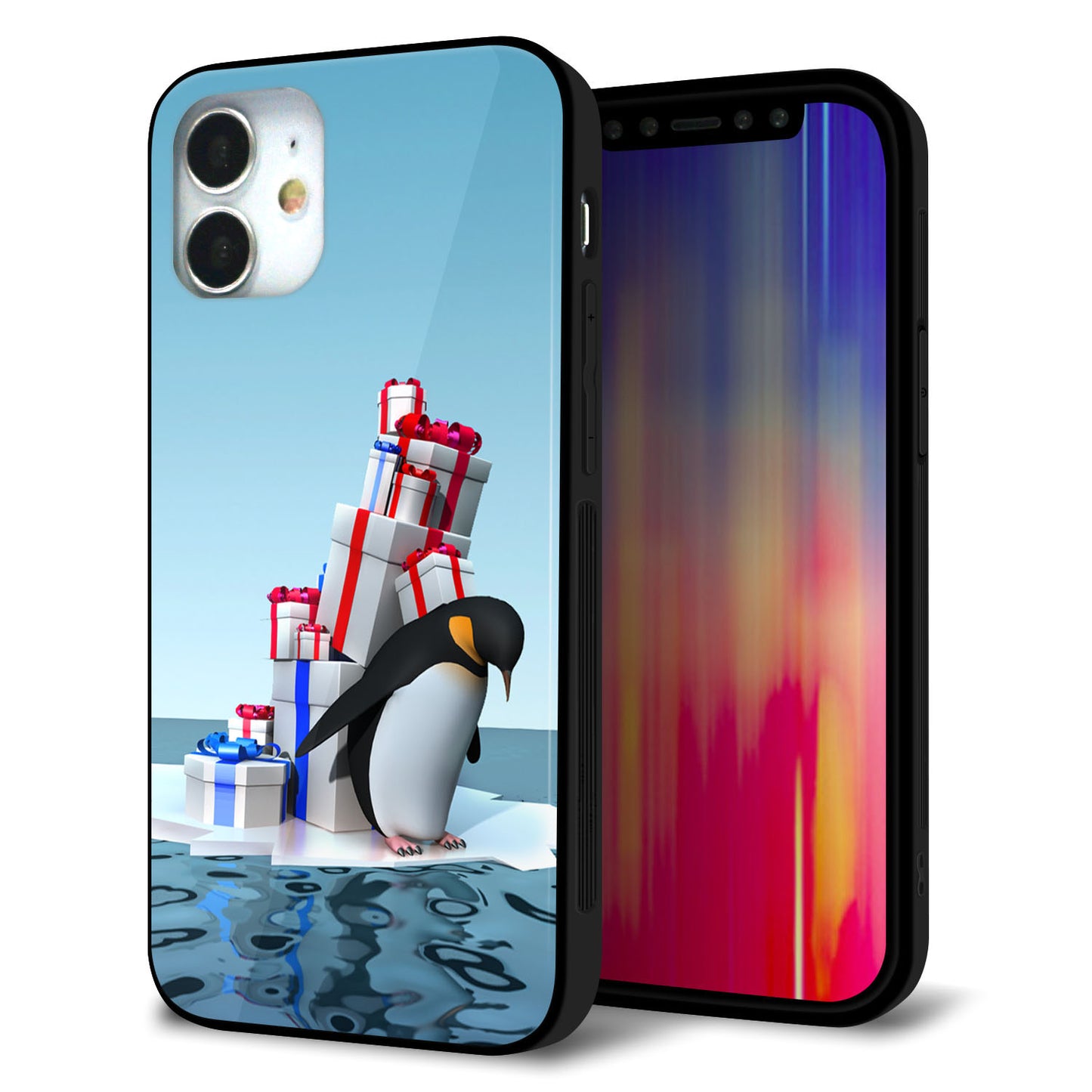 iPhone 12 mini 強化ガラス＆TPUスマホケース ガラプリ【XA805 人気者は辛い…】