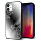 iPhone 12 mini 強化ガラス＆TPUスマホケース ガラプリ【YJ340 モノトーン 雪の結晶 】