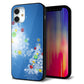 iPhone 12 mini 強化ガラス＆TPUスマホケース ガラプリ【YJ347 クリスマスツリー】