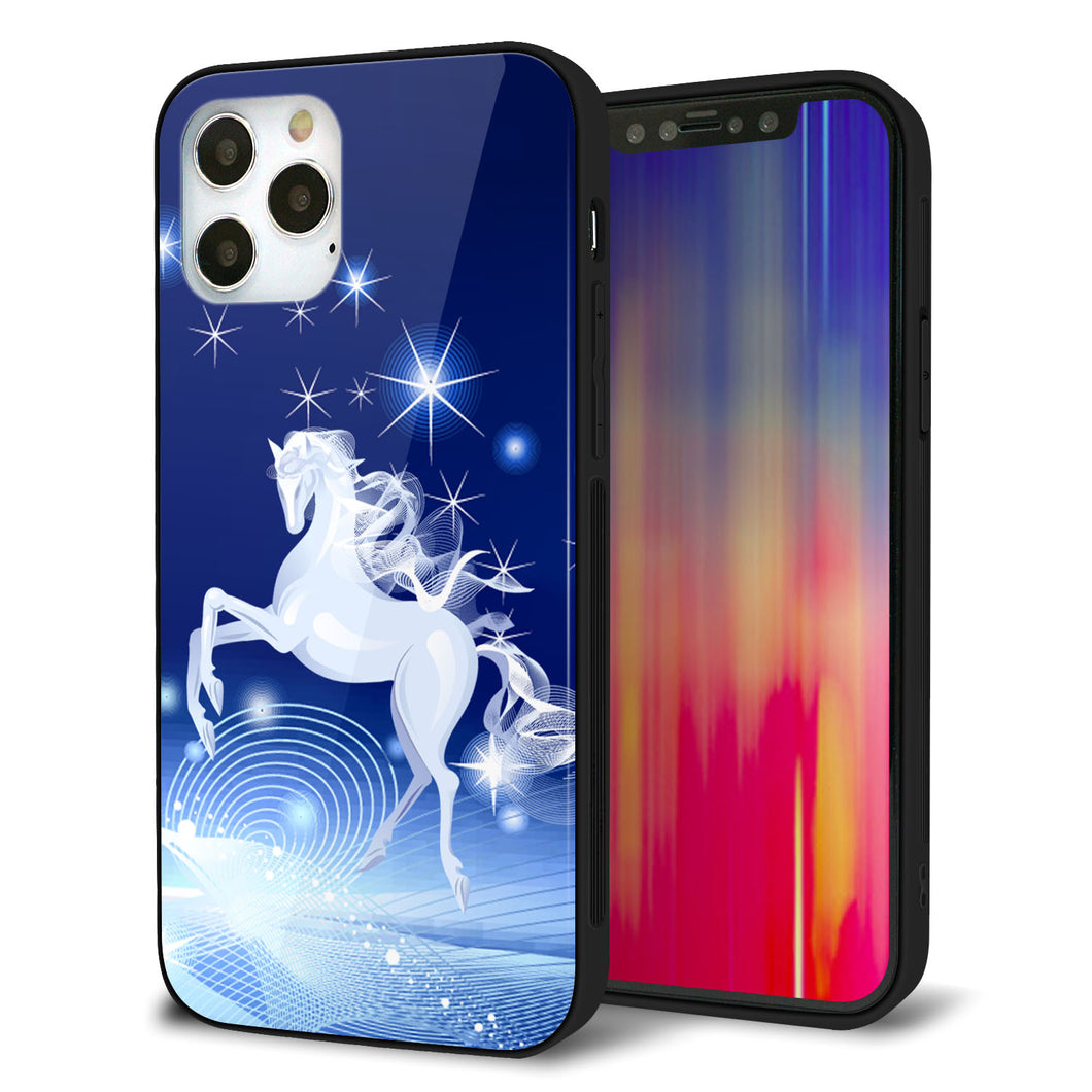 iPhone 12 Pro 強化ガラス＆TPUスマホケース ガラプリ【436 ペガサス】