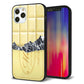 iPhone 12 Pro 強化ガラス＆TPUスマホケース ガラプリ【553 板チョコ?ホワイト】