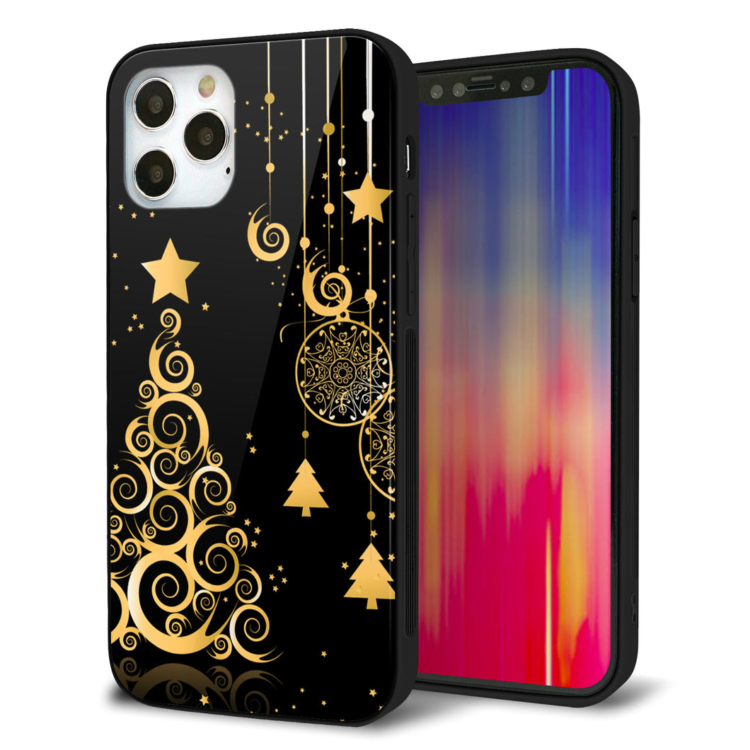 iPhone 12 Pro 強化ガラス＆TPUスマホケース ガラプリ【721 その他のカラークリスマスツリー】