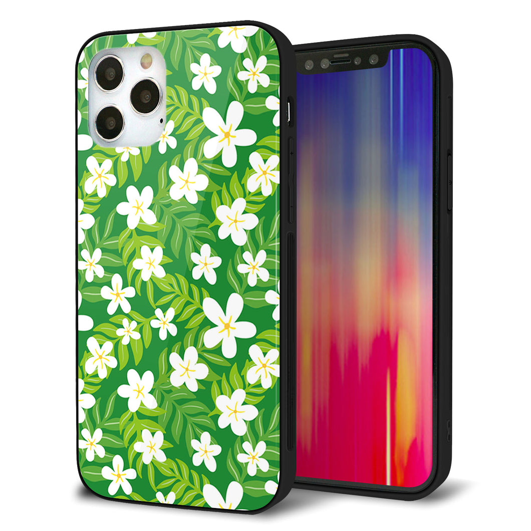 iPhone 12 Pro 強化ガラス＆TPUスマホケース ガラプリ【760 ジャスミンの花畑】