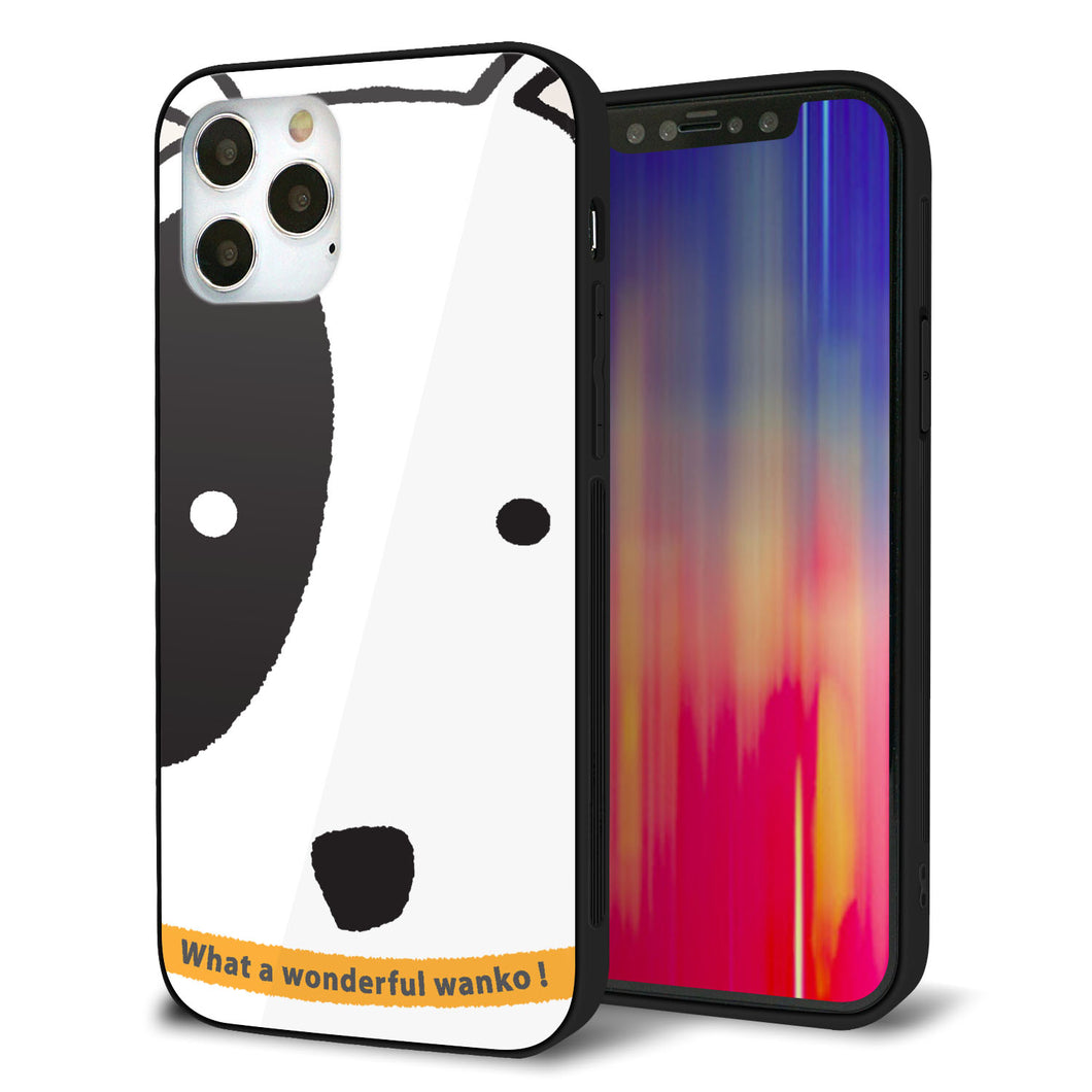 iPhone 12 Pro 強化ガラス＆TPUスマホケース ガラプリ【IA800 わんこ】