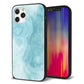 iPhone 12 Pro 強化ガラス＆TPUスマホケース ガラプリ【KM868 大理石BL】